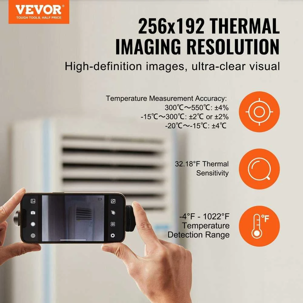 Terminio vaizdo kamera „Android“ ir „iOS“ su 256 x 192 IR raiška ir WiFi