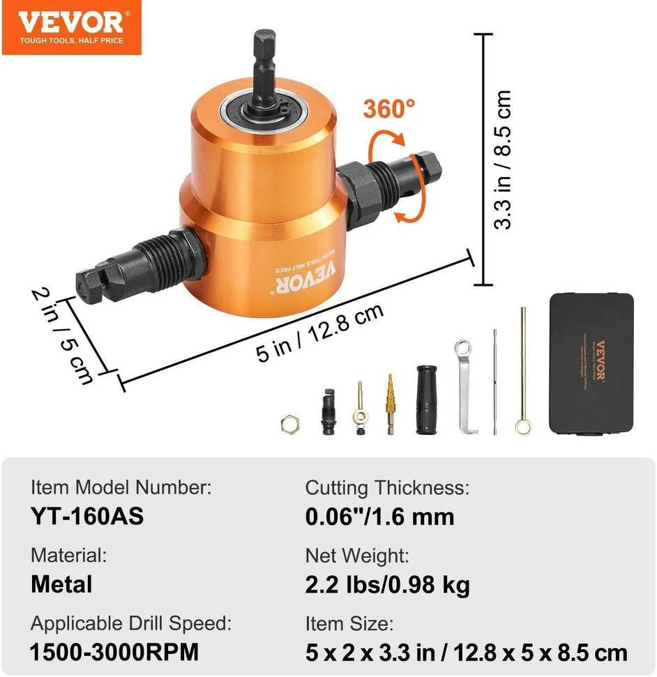 VEVOR Dvigubas metalinis skardos pjaustiklis