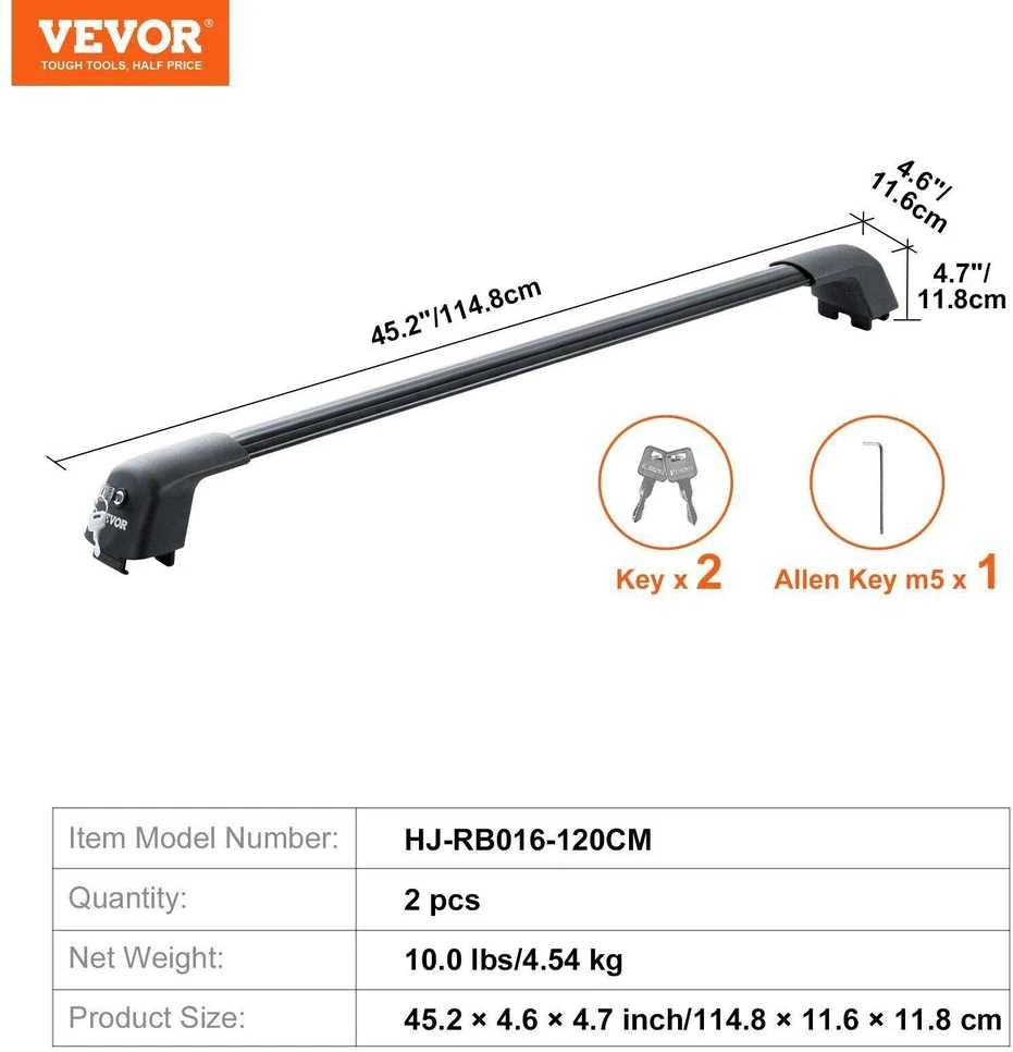 Universalus stogo bagažinės skersiniai 1208 mm 2 vnt