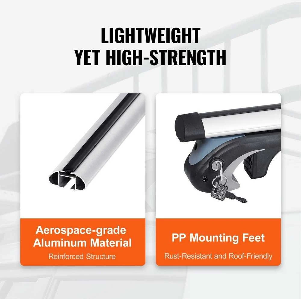 VEVOR Universalūs stogo bagažinės skersiniai 135 cm