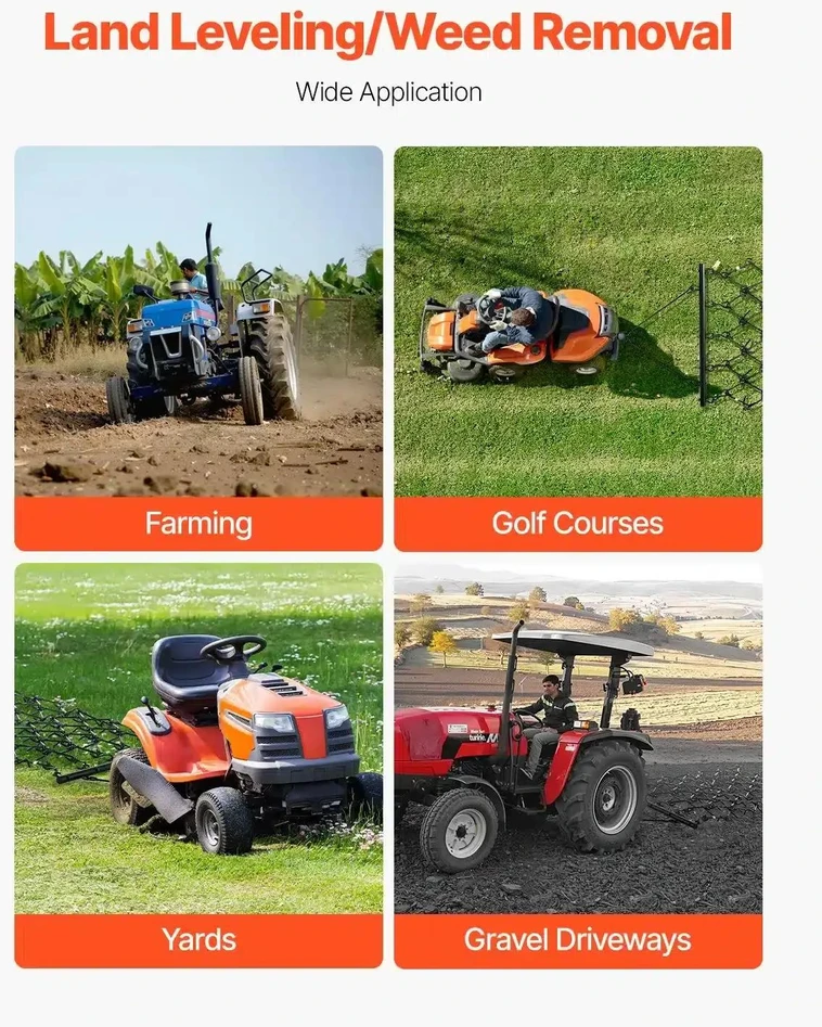 VEVOR Žemės akėčios 4x4 ft krūvos ATV vejapjovė