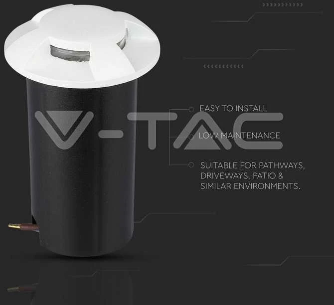 Sieninis šviestuvas V-tac 1W LED lemputė garinei pirčiai 4 krypčių 3000K