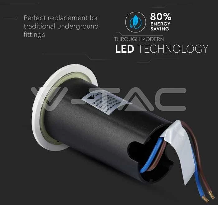 Sieninis šviestuvas V-tac 1W LED lemputė garinei pirčiai 4 krypčių 3000K