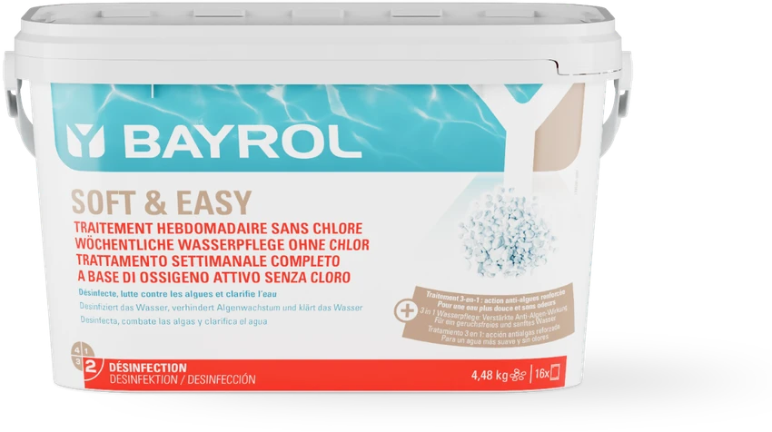 Bayrol Baseinų priežiūros priemonė BE CHLORO Soft & Easy, 4,48 Kg