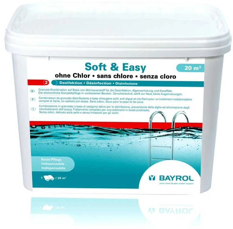 Bayrol Baseinų priežiūros priemonė BE CHLORO Soft & Easy, 4,48 Kg