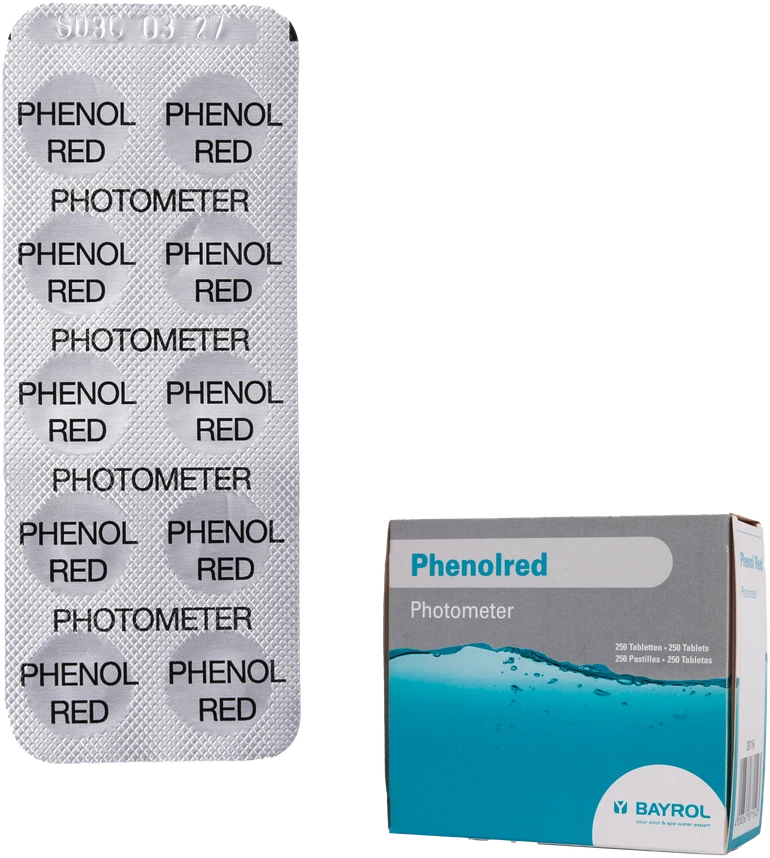 Bayrol Vandens pH matavimo tabletės Phenolred fotometrui, 10 tablečių