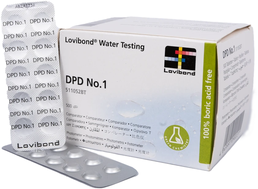 Bayrol Vandens testavimo tabletės DPD 1, fotometrui, chloro ir bromo kiekiui nustatyti, 10 tablečių