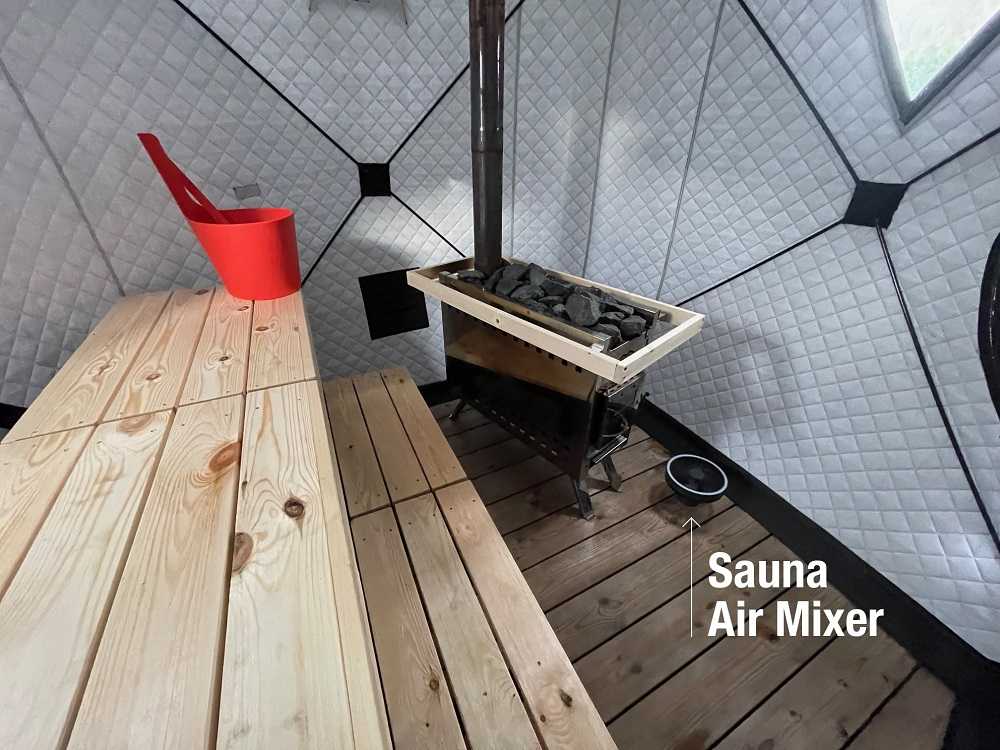 Belaidis saunos oro maišytuvas MINI