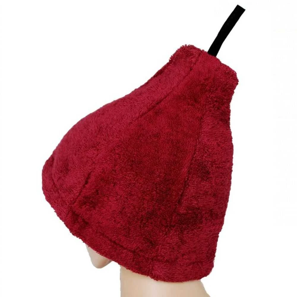 Urte Dovanų rinkinys dovanų dėžutėje JAI. Moteriška pirties kepurė ir prijuostė - BORDO L - XL