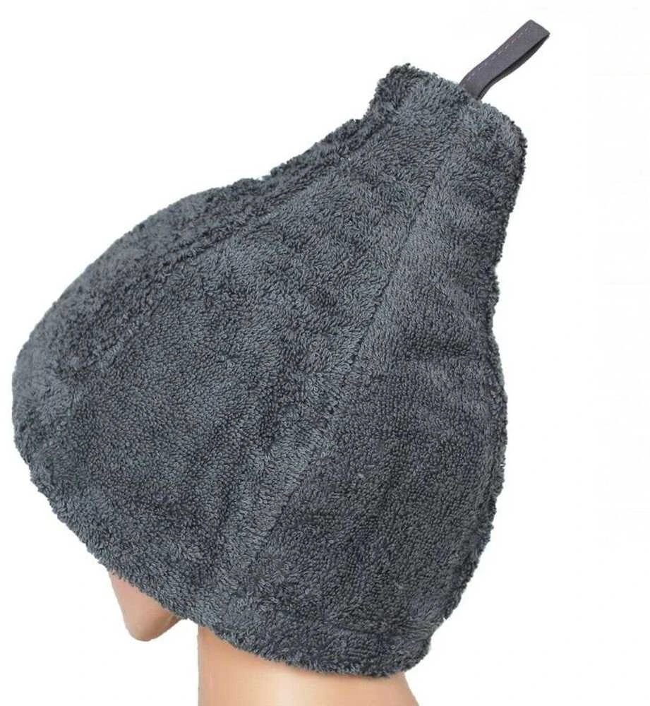 Urte Dovanų rinkinys dovanų dėžutėje JAM. Vyriška pirties kepurė ir prijuostė - PILKA L - XL