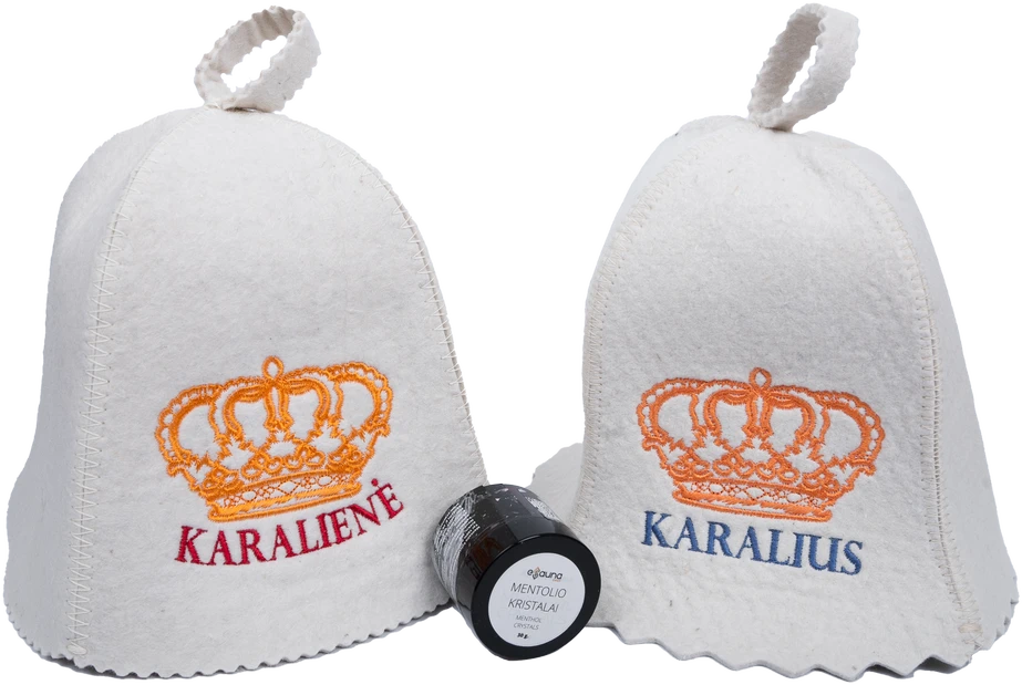 Dovanų rinkinys ŠVIESŪS KARALIAI dovanų dėžutėje. Kepurės ir mentolio kristalai