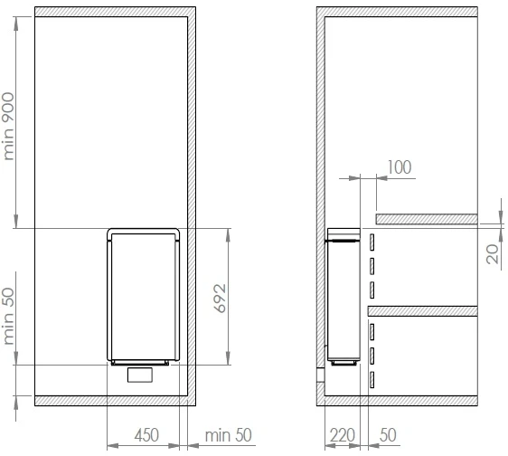Elektrinė pirties krosnelė - HARVIA Concept R Mini 7,5 kW