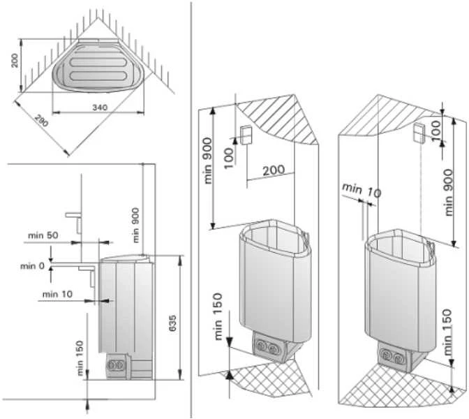 Elektrinė pirties krosnelė - HARVIA Delta D36 3,6 kW