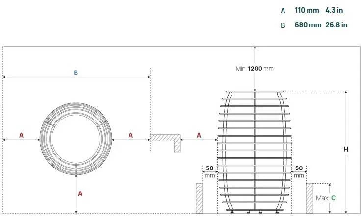 Elektrinė pirties krosnelė – HUUM HIVE Mini, 9 kW