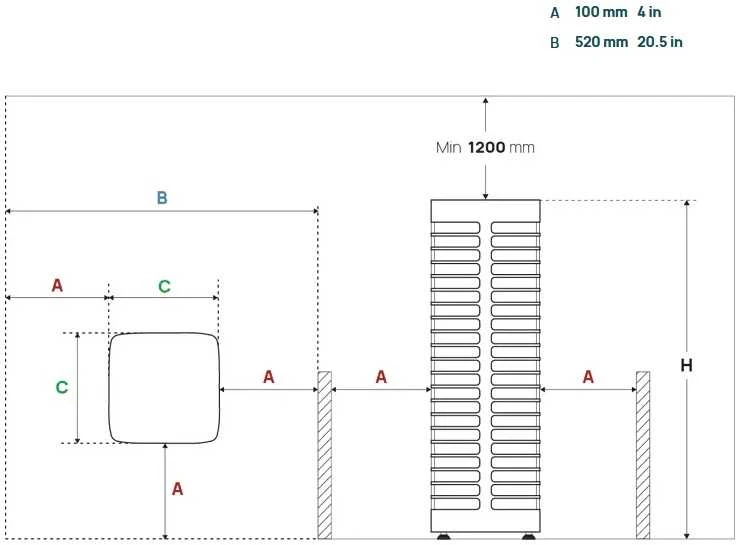 Elektrinė pirties krosnelė – HUUM STEEL, 10.5 kW