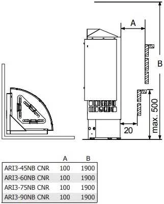 Elektrinė pirties krosnelė – SAWOTEC Ari Corner, su valdymo pultu, ARI3-75NB-CNR