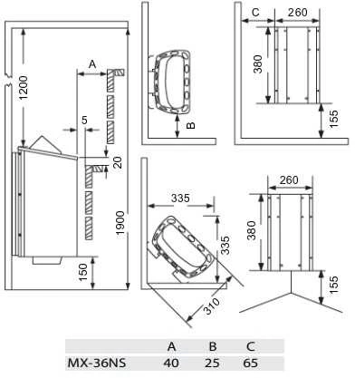 Elektrinė pirties krosnelė – SAWOTEC MINI X Corner, 3,6kW, be valdymo pulto
