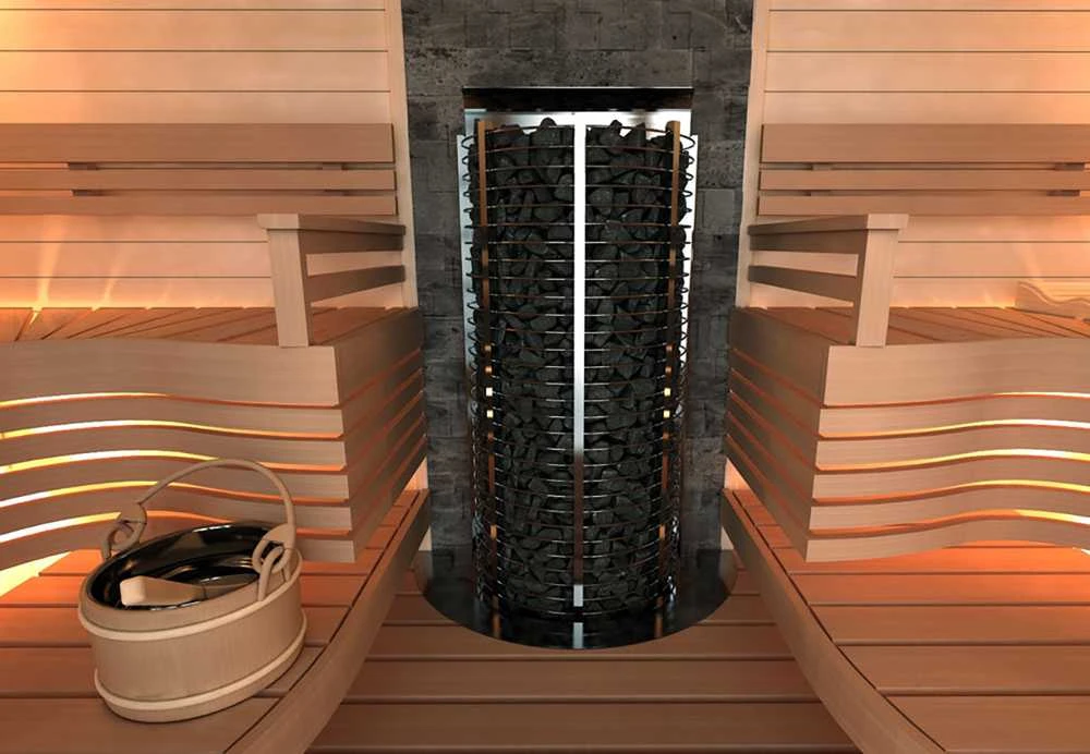 Elektrinė pirties krosnelė – SAWOTEC Tower Wall, be valdymo pulto 6 kW