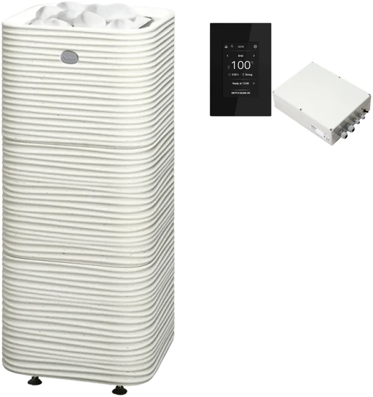 Elektrinė pirties krosnelė TULIKIVI HUURRE, balta, su valdymo pultu, 9 kW