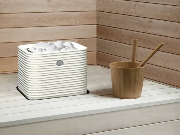 Elektrinė pirties krosnelė TULIKIVI HUURRE, balta, su valdymo pultu, 9 kW