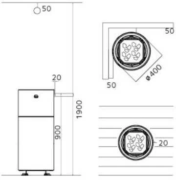 Elektrinė pirties krosnelė TULIKIVI NAAVA RIGATA Integrated be valdymo pulto, 9 kW