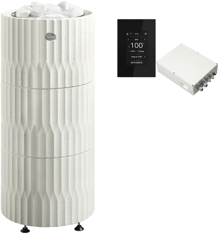 Elektrinė pirties krosnelė TULIKIVI RIITE, balta, su valdymo pultu, 9 kW