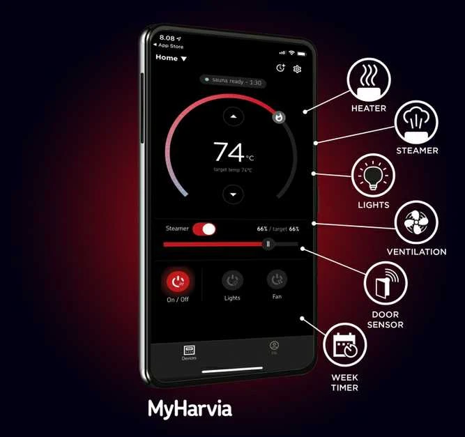 Elektrinės pirties krosnelės valdymo pultas - HARVIA Xenio CX170 WiFi