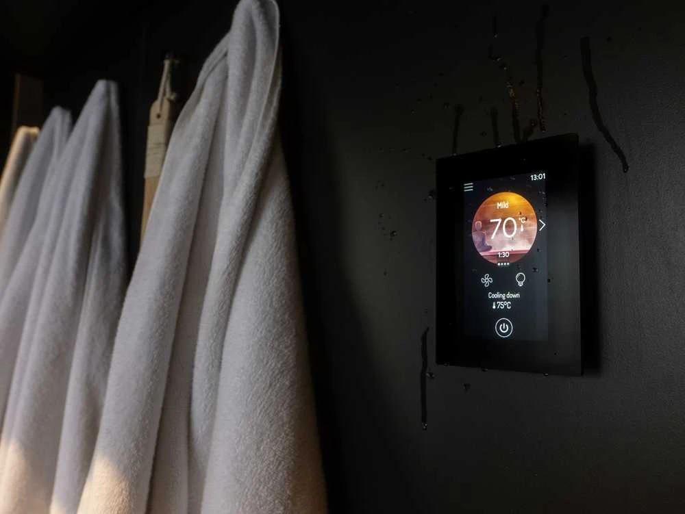 Elektrinės pirties krosnelės valdymo pulto atnaujinimo rinkinys - Harvia Fenix FX002XW Wifi su jutikliniu ekranu ir durų jutikliu