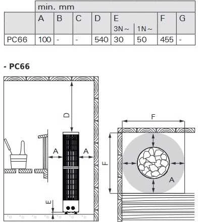 Harvia Oy Elektrinė pirties krosnelė - HARVIA Cilindro Juodas Steel PC66 6,6 kW