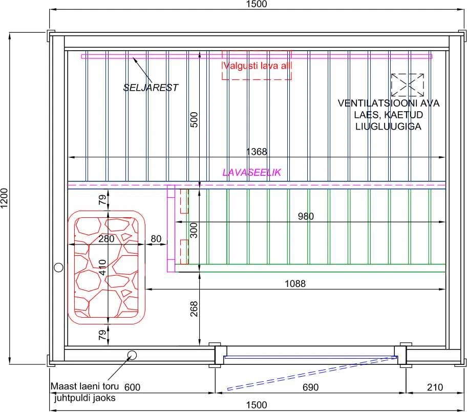 Harvia Oy Pirties kabina, 150x120cm