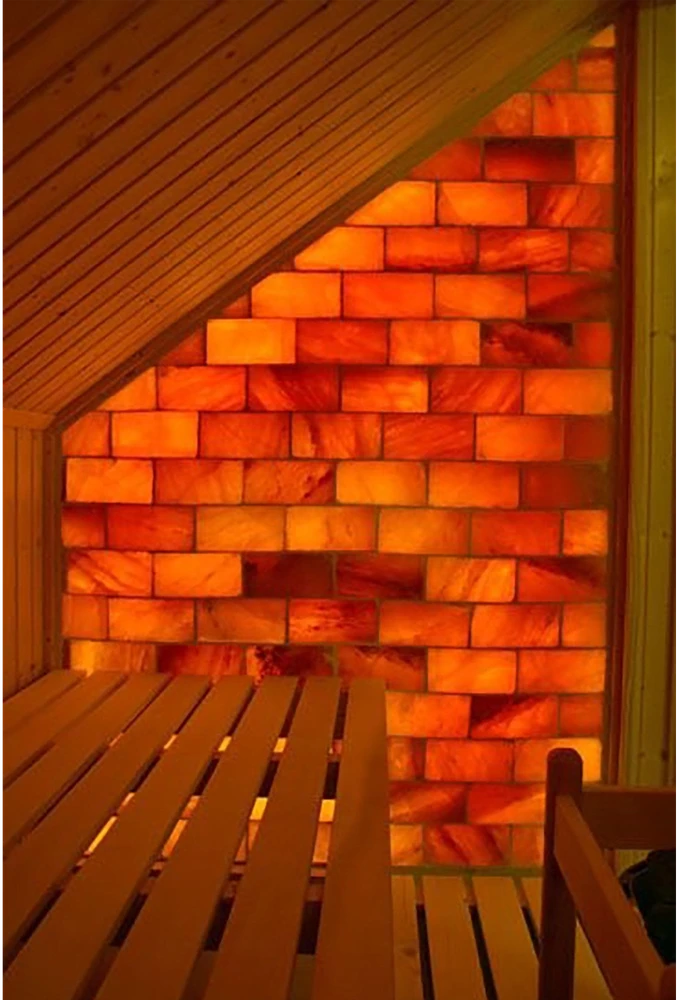 Himalajų druskos plyta lygiu paviršiumi 300 × 200 × 38 mm