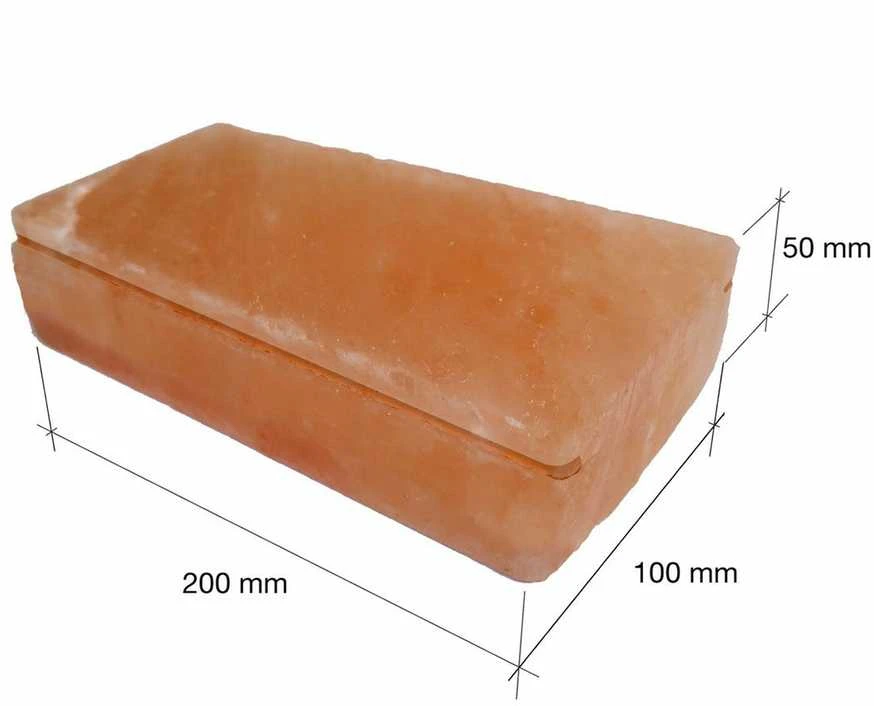 Išfrezuotos lygios himalajų druskos plytos 200x100x50mm
