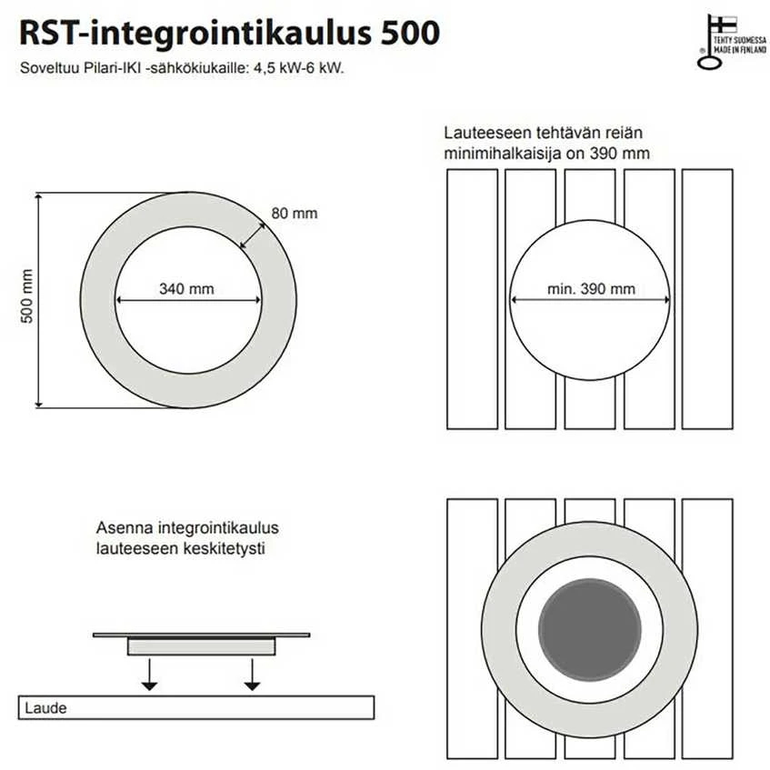 Krosnelės apvadas 500 - IKI Pilari krosnelei