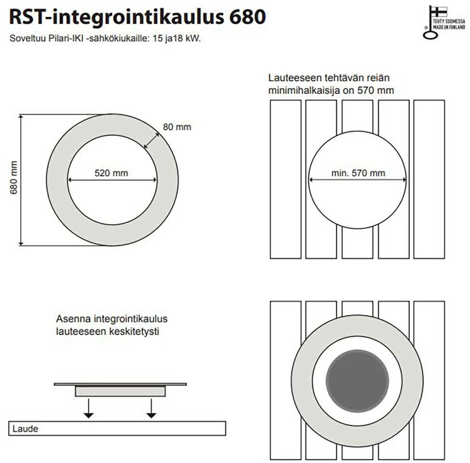 Krosnelės apvadas 680 - IKI Pilari krosnelei