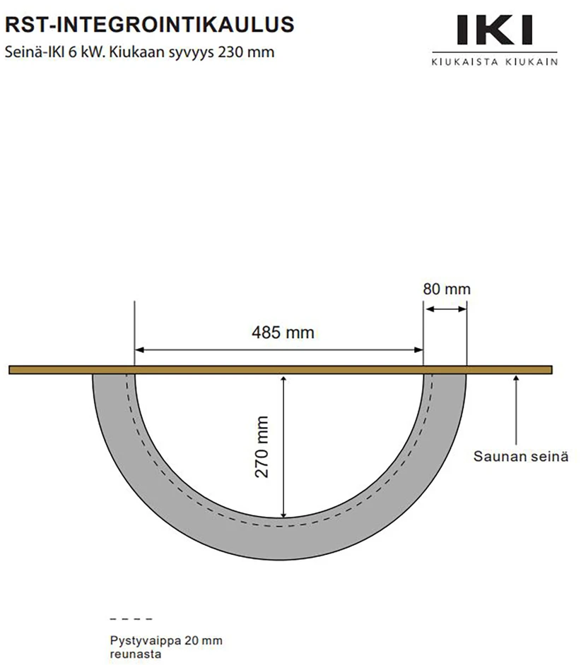 Krosnelės apvadas - IKI WALL krosnelei