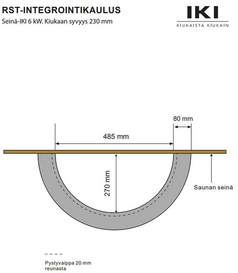 Krosnelės apvadas W645 - IKI WALL krosnelei