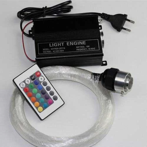 LED RGB apšvietimas šviesolaidinis SPALVOTOS ŽVAIGŽDĖS 3 m.