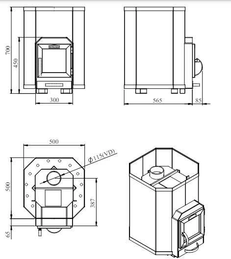 Malkinė pirties krosnelė - STOVEMAN 16 HEAVY