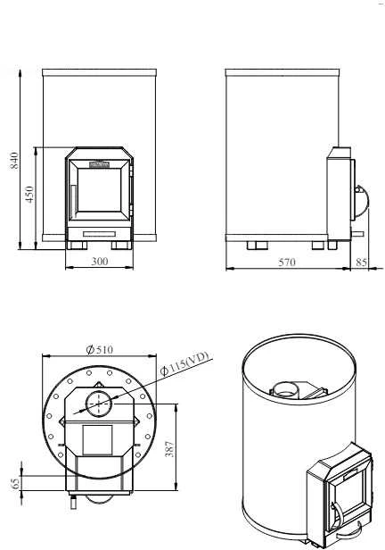 Malkinė pirties krosnelė - STOVEMAN 20R HEAVY