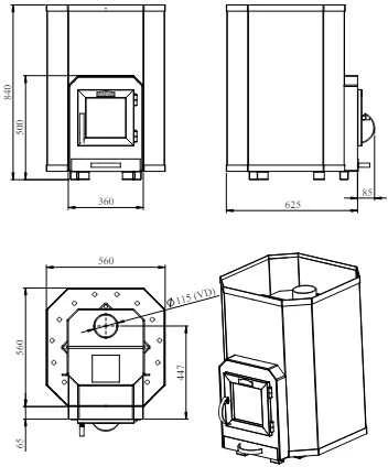 Malkinė pirties krosnelė - STOVEMAN 24 HEAVY