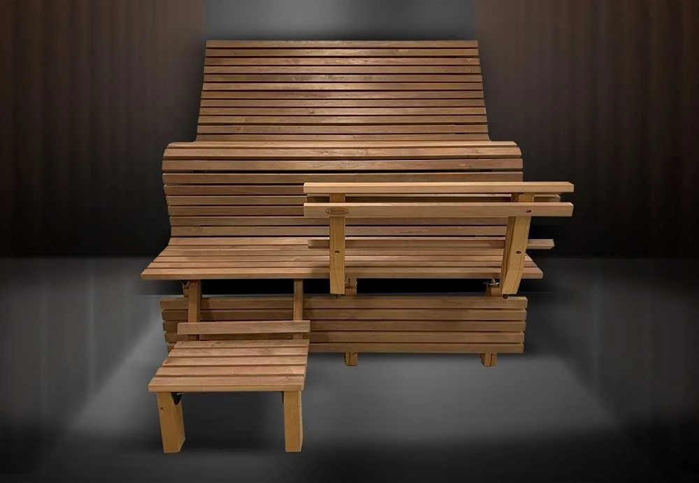 Modulinis pirties gultas ERGONOMIC, Termo-drebulės mediena, 1800 mm