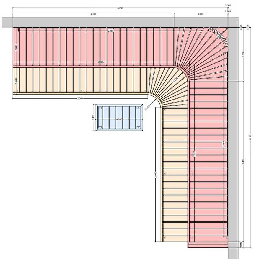 Modulinis pirties gultas PREMIUM, Drebulės mediena 3200 x 3290 mm