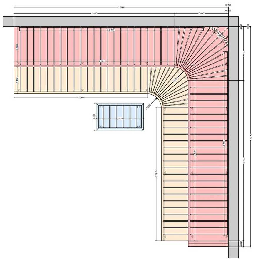 Modulinis pirties gultas PREMIUM, juodalksnio mediena 3200 x 3290 mm