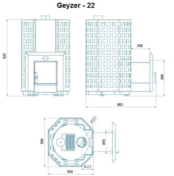 Novaslav Malkinė pirties krosnelė - NOVA GEYSER 22