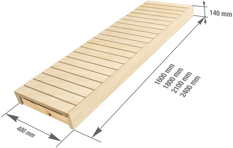 Pirties gultas, 400x1800 mm, Drebulė