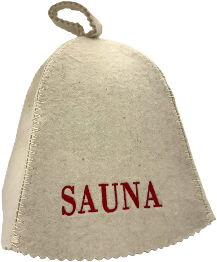 Pirties kepurė - Sauna, raudonu užrašu