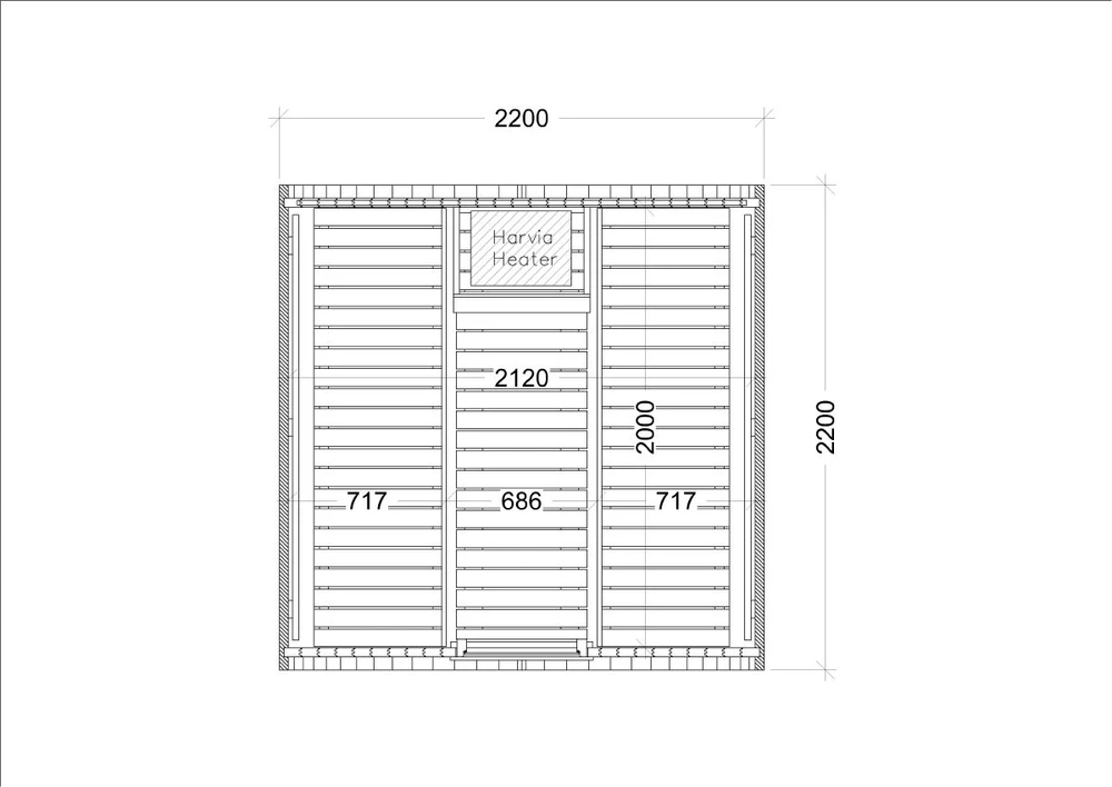 Pirties namelis - HARVIA Kaski 220-P