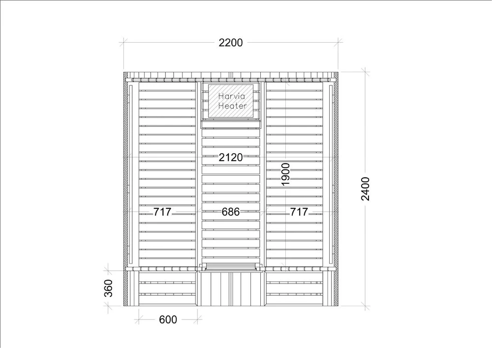 Pirties namelis - HARVIA Kaski 240 Panorama Canopy