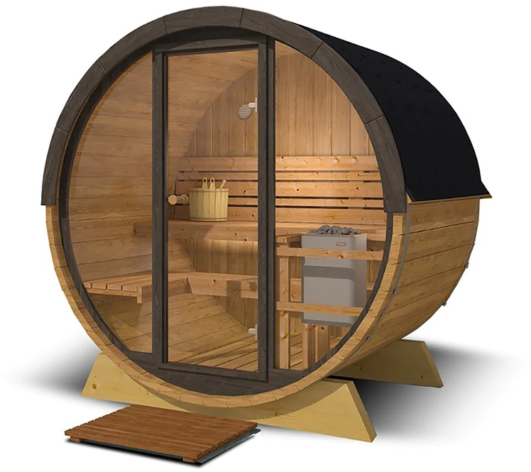 Pirties namelis - Pool sauna, su stiklu