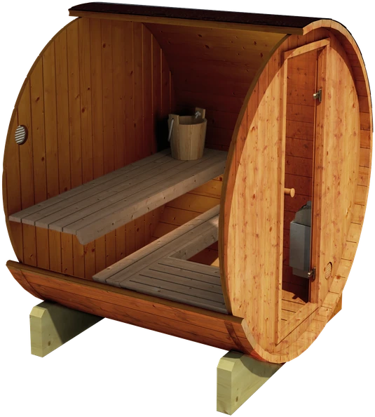 Pirties namelis - Terrace sauna, karščiu apdorota eglė